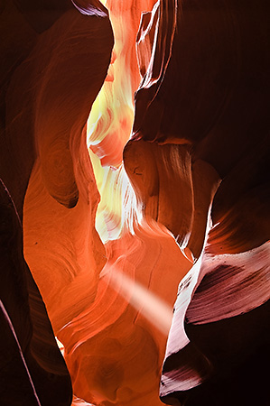 Magical Light in Upper Antelope Canyon, AZ